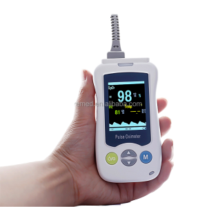 Portable Rechargeable Fingertip Pulse Oximeter for Medical Use Handheld Blood Oxygen Monitor with Electric Power Source