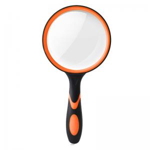 10X 25X Square Handheld and Standing Magnifying Glass, Illuminated Desktop Reading Magnifier with USB Charging