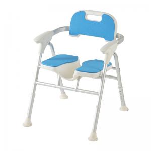 Portable Elderly Shower Bath Toilet Chair Seat Adjustable Armrests Cross Folding Flip Bathing Equipment Heavy Duty Safety