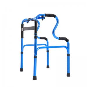 Four Wheel Folding Steel Seat Walker & Rollator Mobility Aids for Elderly Adults & Seniors Disabled Equipment with Grab