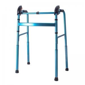 New Walking Rollator Walker Mobility Aids Disabled for Elderly Adults Seniors Equipment Medical Fold Frame Knock Down 4 Wheels
