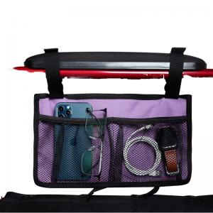 Wheelchair Side Storage Bag with Cup Holder and Reflective Stripe for Most Wheelchair Walkers-Rehabilitation Therapy Supplies
