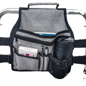 Upgraded Walker Pouch Cup Holder Insulation Pocket Side Storage Saddle Hanging Bag Rehabilitation Therapy Supplies