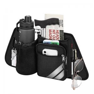 Multi-Pocket Reflective Belt Walking Storage Cart Wheelchair Armrest Side Hanging Bag Rehabilitation Treatment Supplies