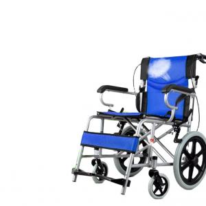 Portable Aluminum Transport Wheelchair With Handbrake Compact Wheelchair Ultralight Travel Wheelchair Simple For Adults & Kids