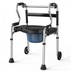 Mobility Aid Walker & Rollator for Elderly Adults Disabled Seniors Patients-Stand Trolley Transfer Equipment