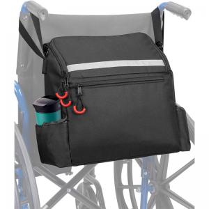Large Capacity Outdoor Wheelchair Back Storage Bag Multi-Functional Rehabilitation Walker Storage Bag