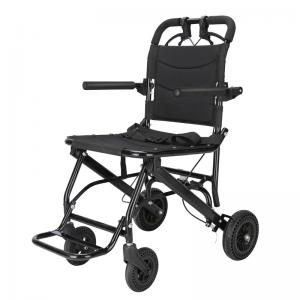 Folding Portable Wheel Chair a Portable Scooter Manual Steel Chromed Plating Frame Wheelchair for the Elderly and Disabled