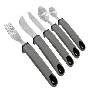 Tableware and utensils for seniors are easy to hold knife and fork spoon long handle adaptive rehabilitation treatment supplies
