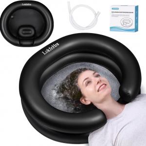 Portable inflatable shampoo basin sink polyvinyl chloride shampoo bowl elderly elderly bedridden individual pregnant women black and white