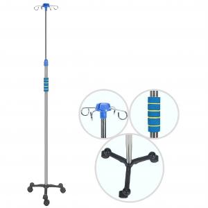 Professional Stand Adjustable IV Pole Mobile Hospital Infusion Pole Convenient Durable Medical Drip Stand