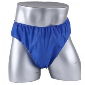 Blue Single Layer Disposable Non-Woven Lingerie Men's Foot Massage Beauty Salon Sauna Free Bath Pants