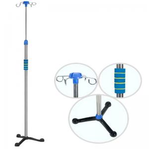 Hospital Furniture Stainless Steel Iron Movable Infusion Pole Iv Pole Foldable Iv Stand Hospital Bed Drip Stand