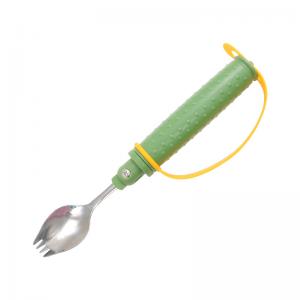 Green tableware, soft rubber handle, arthritis Parkinson's rehabilitation treatment supplies for elderly people