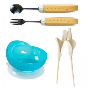 Auxiliary tableware caused by stroke, hemiplegia, elderly people with anti-overflow bowl, anti-hand shaking dietary rehabilitation treatment supplies
