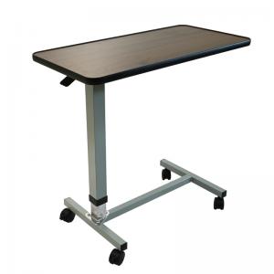 Hot Sale Modern Hospital Furniture Adjustable Overbed Table Mobile Dinner Table with Wheels Use in Hospital