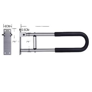Toilet Bathroom Safety Rail for Elderly Adjustable Frame Hand Disabledgrab Wall Bathe Flip Arm U Shape bar Nonslip Support Bars