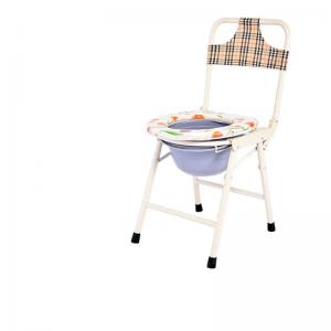 Rehabilitation treatment supplies for elderly pregnant women and disabled people with disabilities high back folding potty chair
