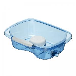 Portable shampoo bowl with adjustable folding bathtub with multi-functional pad shampoo for elderly and disabled children