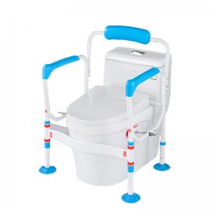 Adjustable toilet safety railing for elderly and elderly people to install handicap wall bathing arm best bathroom safety equipment
