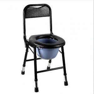 Elderly pregnant women's thick seat folding toilet chair movable stool height adjustable - used for rehabilitation and treatment supplies