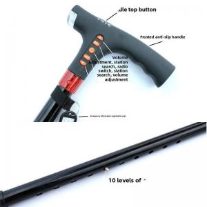 Specialized Smart Multi-functional Radio Walking Stick for the Elderly; Lighting Wholesale; Cross-border Rehabilitation Supply