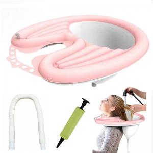 Inflatable portable shampoo sink bed bowl tray e plastic head polyvinyl chloride elderly patients with disabilities bed rinsing incision